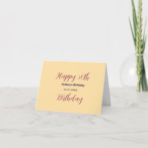 Tarjeta De Agradecimiento feliz cumpleaños 30 nombre fecha púrpura naranja p