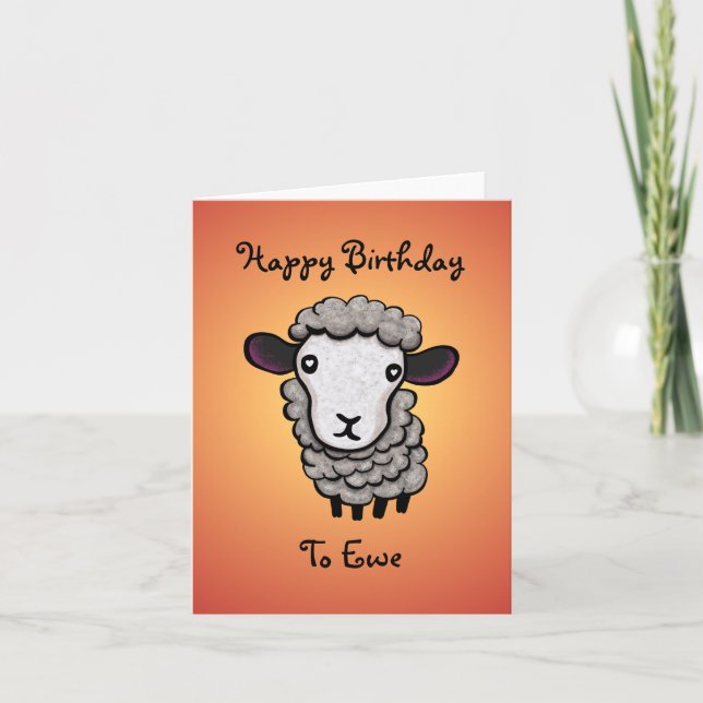 Tarjeta De Agradecimiento Feliz cumpleaños a Ewe (Anverso)