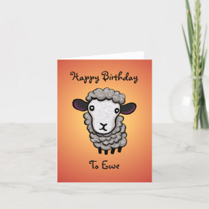 Tarjeta De Agradecimiento Feliz cumpleaños a Ewe