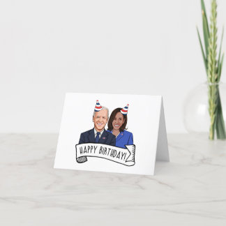 Tarjeta De Agradecimiento Feliz cumpleaños a Joe y Kamala