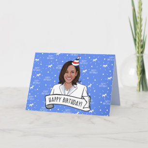 Tarjeta De Agradecimiento Feliz cumpleaños a Kamala Harris