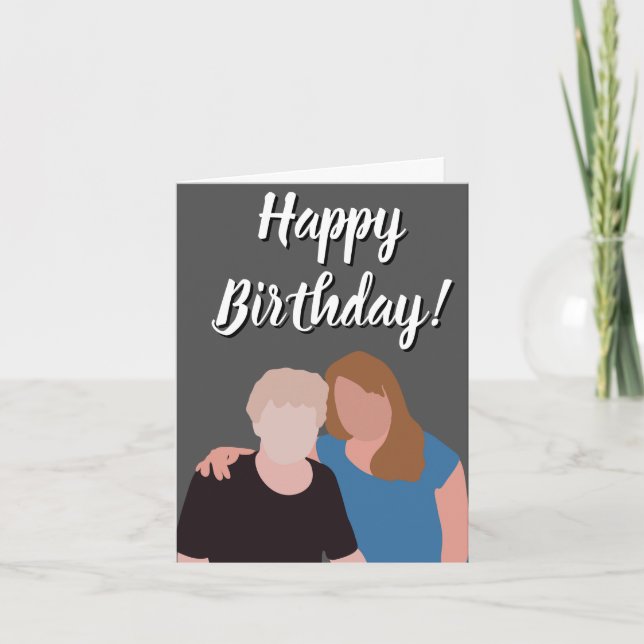 Tarjeta De Agradecimiento Feliz Cumpleaños A La Abuela, Tía, Hermana, Etc. (Anverso)