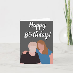 Tarjeta De Agradecimiento Feliz Cumpleaños A La Abuela, Tía, Hermana, Etc.