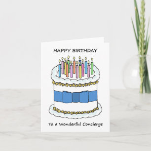Tarjeta De Agradecimiento Feliz Cumpleaños al Conserje