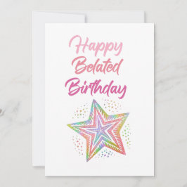Tarjeta De Agradecimiento Feliz cumpleaños atrasado