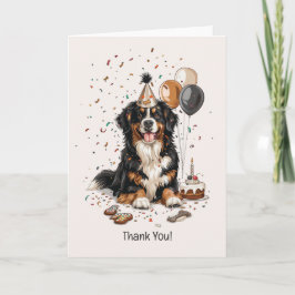 Tarjeta De Agradecimiento Feliz cumpleaños Bernese Mountain Dog