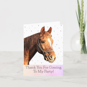 Tarjeta De Agradecimiento Feliz cumpleaños Caballo de regreso viajando en Bo