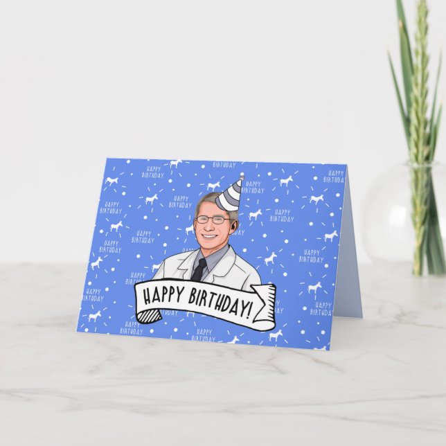 Tarjeta De Agradecimiento Feliz cumpleaños del Médica Fauci (Anverso)