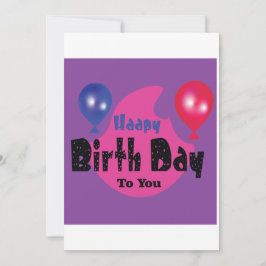 Tarjeta De Agradecimiento Feliz Cumpleaños – Diseño de Fiesta de Celebración
