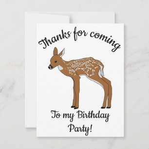 Tarjeta De Agradecimiento Feliz cumpleaños Fawn