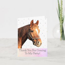 Tarjeta De Agradecimiento Feliz Cumpleaños Hermoso Niño de Montar a Caballo 