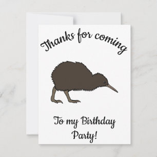 Tarjeta De Agradecimiento Feliz cumpleaños kiwi tropical