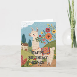 Tarjeta De Agradecimiento Feliz cumpleaños linda carta de folletos florales