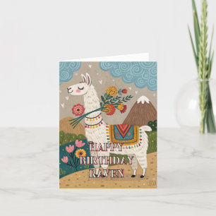 Tarjeta De Agradecimiento Feliz cumpleaños lindo folclórico folklórico de al