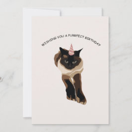 Tarjeta De Agradecimiento Felíz cumpleaños lindo gato