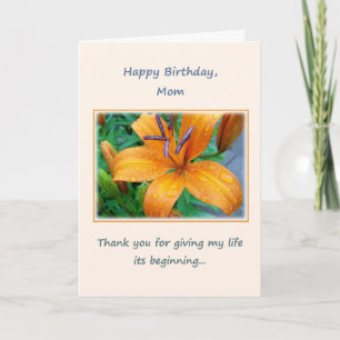 Tarjeta De Agradecimiento Feliz cumpleaños, mamá