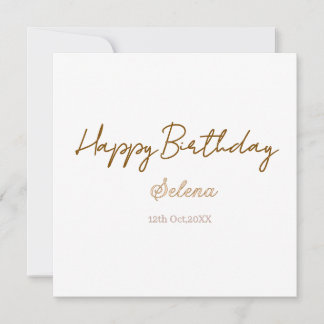 Tarjeta De Agradecimiento feliz cumpleaños nombre fecha marrón púrpura paste