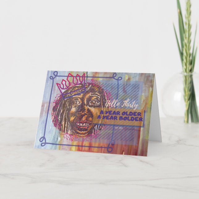 Tarjeta De Agradecimiento Feliz cumpleaños número 30 (Anverso)