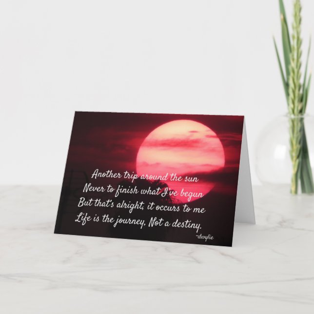 Tarjeta De Agradecimiento Feliz cumpleaños para mí - Otro viaje alrededor de (Anverso)