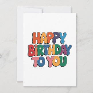 Tarjeta De Agradecimiento Feliz cumpleaños retro