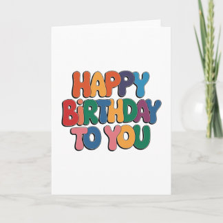 Tarjeta De Agradecimiento Feliz cumpleaños retro