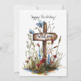 Tarjeta De Agradecimiento Feliz cumpleaños, salvaje
