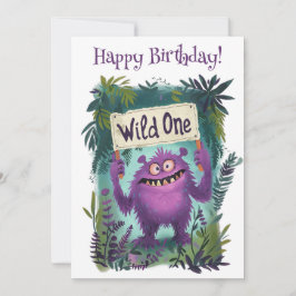 Tarjeta De Agradecimiento Feliz cumpleaños, salvaje