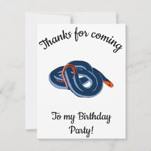 Tarjeta De Agradecimiento Feliz cumpleaños serpiente de coral de glándula la