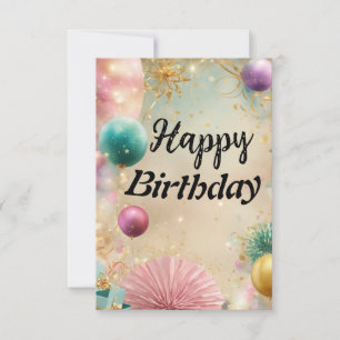 Tarjeta De Agradecimiento Feliz cumpleaños te desea