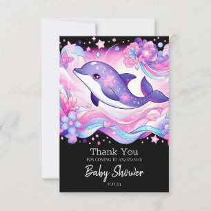 Tarjeta De Agradecimiento Feliz delfín Baby Shower
