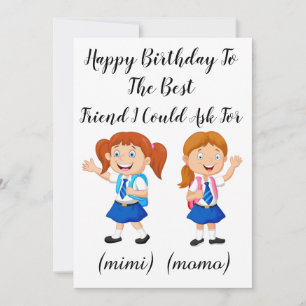 Tarjeta De Agradecimiento Feliz Deseo Para El Mejor Amigo De Cumpleaños