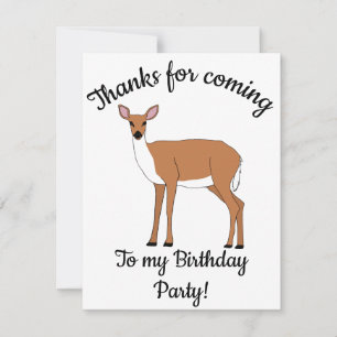 Tarjeta De Agradecimiento Feliz Día B de Doe Deer