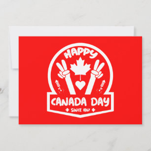 Tarjeta De Agradecimiento Feliz Día de Canadá 1 de julio    