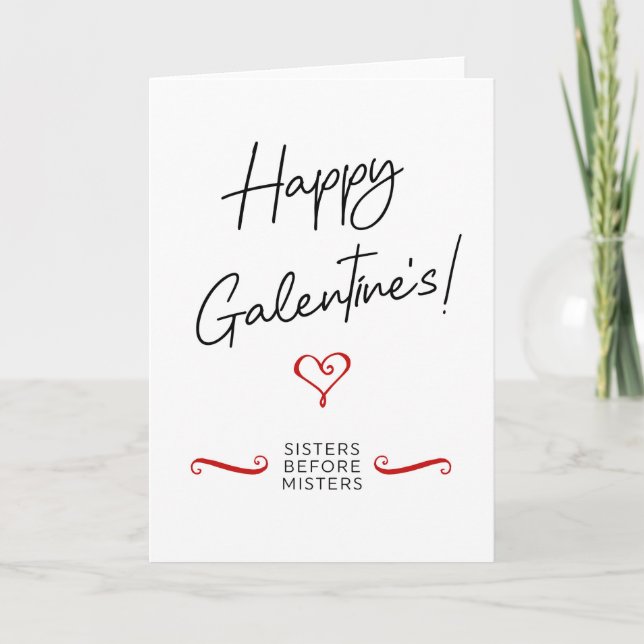 Tarjeta De Agradecimiento ¡Feliz Día de Galentine! (Anverso)