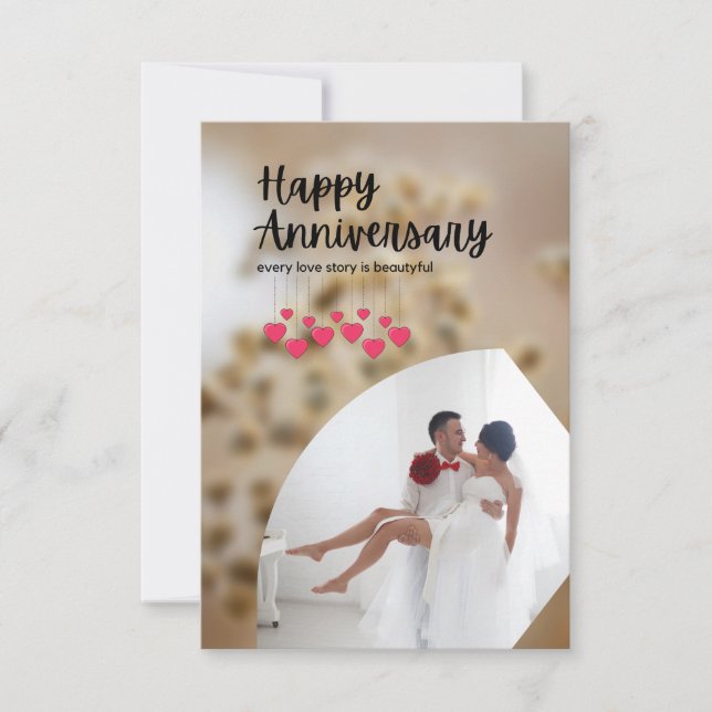 Tarjeta De Agradecimiento Feliz Día de la Boda (Anverso)
