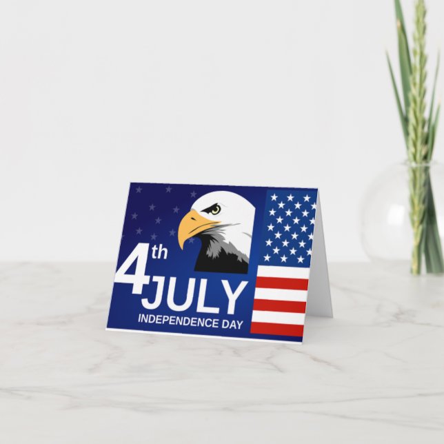 Tarjeta De Agradecimiento Feliz Día de la Independencia el 4 de julio (Anverso)