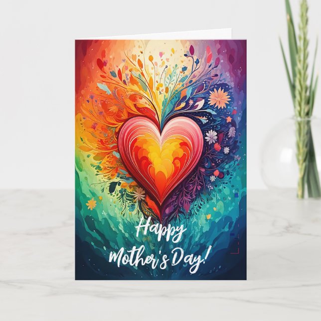 Tarjeta De Agradecimiento Feliz Día de la Madre (Anverso)