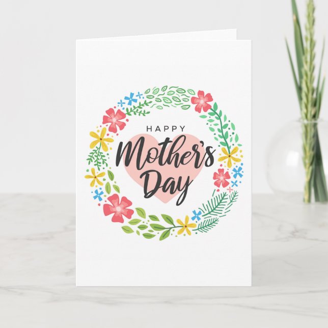 Tarjeta De Agradecimiento Feliz Día de la Madre (Anverso)