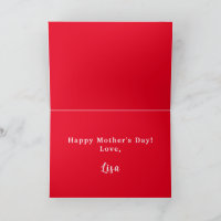 Feliz Día de la Madre, hijo favorito, Personalizad