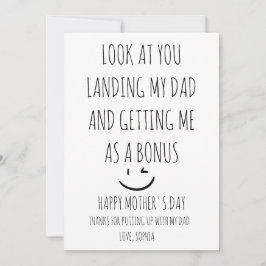 Tarjeta De Agradecimiento Feliz día de la madre, mamá