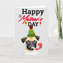 Tarjeta De Agradecimiento Feliz Día de la Madre, mamá increíble del perro