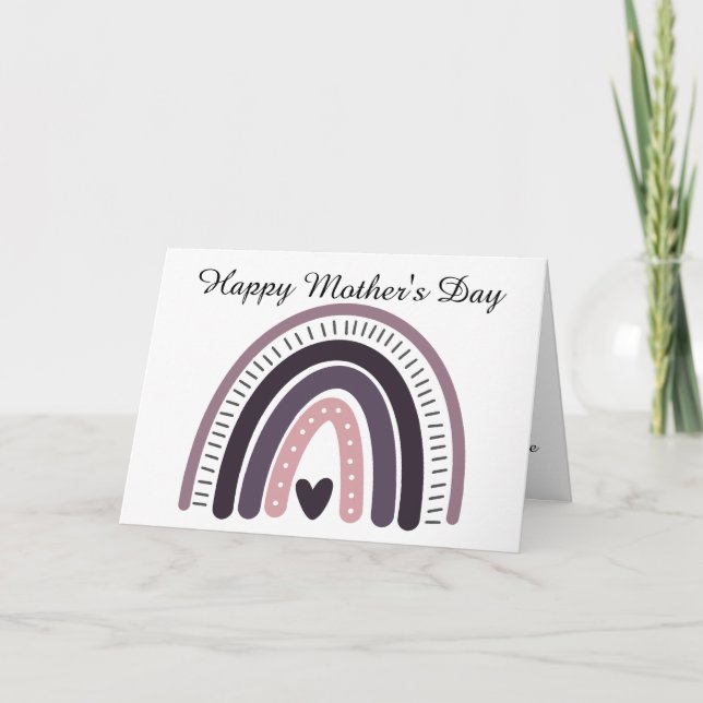Tarjeta De Agradecimiento Feliz Día de la Madre | Regalo para la mejor mamá  (Anverso)