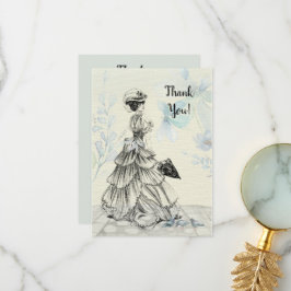 Tarjeta De Agradecimiento Feliz Día de la Madre, victoriana, pájaros de Para