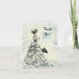 Tarjeta De Agradecimiento Feliz Día de la Madre, victoriana, pájaros de Para
