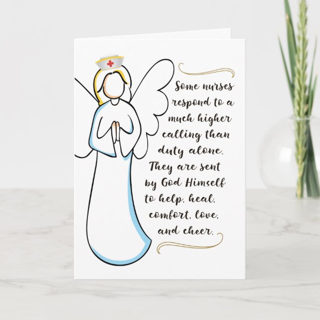 Tarjeta De Agradecimiento Feliz Día de las Enfermeras - Algunas enfermeras s (Anverso)