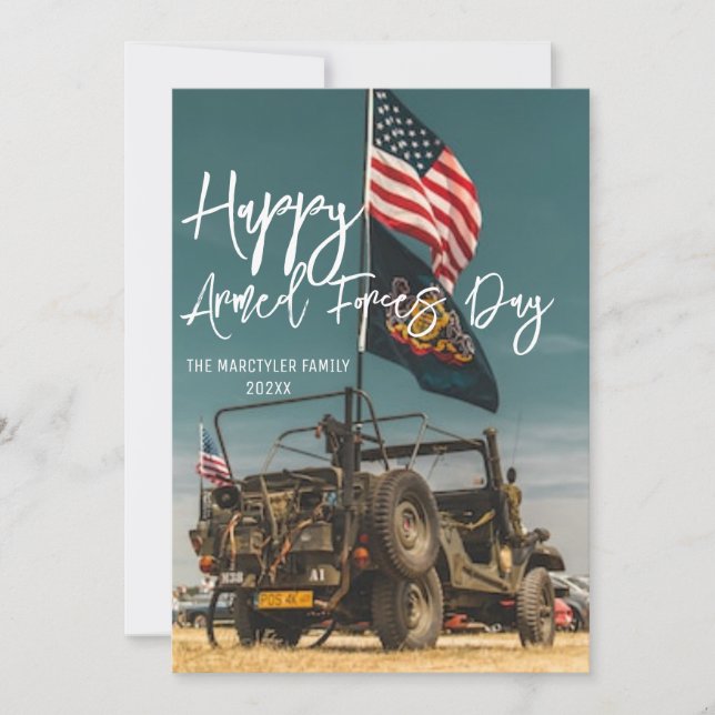 Tarjeta De Agradecimiento Feliz Día de las Fuerzas Armadas (Anverso)