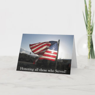 Tarjeta De Agradecimiento ¡Feliz Día de los Veteranos!