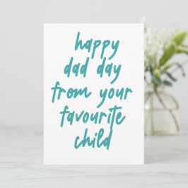 Tarjeta De Agradecimiento Feliz Día de Papá desde tu hijo favorito