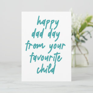 Tarjeta De Agradecimiento Feliz Día de Papá desde tu hijo favorito