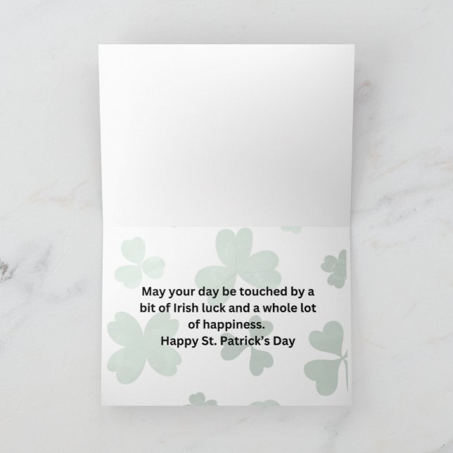 Tarjeta De Agradecimiento Feliz Día de San Patricio (Interior)